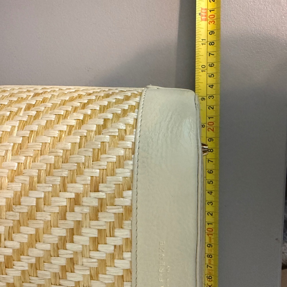 Divina Firenze Bucket Bag Women's Medium Cream Good Woven Leather Made in Italy - Picture 8 of 10